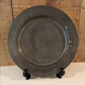 Vintage 1930s LH Vaughan Taunton Mass Pewter Metal Hallmarked 10” Charger Plate